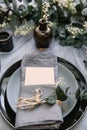 Wedding table decorations. Royalty Free Stock Photo