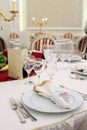 Wedding table details Royalty Free Stock Photo