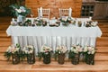 Wedding table served luxury for newlyweds