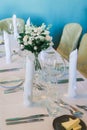 wedding table set for wedding Royalty Free Stock Photo