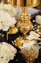 Wedding table set Royalty Free Stock Photo