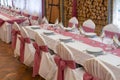 Wedding table set Royalty Free Stock Photo