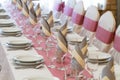 Wedding table set Royalty Free Stock Photo