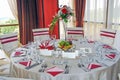 Wedding table setting, decoration Royalty Free Stock Photo