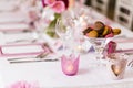 Wedding table setting Royalty Free Stock Photo