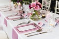 Wedding table setting Royalty Free Stock Photo