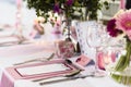 Wedding table setting Royalty Free Stock Photo