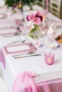 Wedding table setting Royalty Free Stock Photo