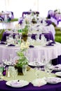 Wedding tables - Green and Purple