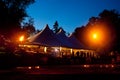 Wedding tent at night Royalty Free Stock Photo