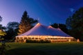 Wedding tent at night Royalty Free Stock Photo