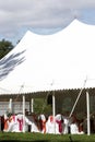 Wedding tent for outdoor dinner and reception Royalty Free Stock Photo