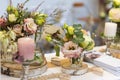 Wedding themen, romantic dinner table setting