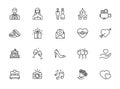 Minimal wedding line icon set