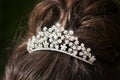 Wedding tiara, diadem. Decorated crystals. Glamour