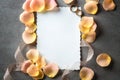 Wedding to do list with flower petals