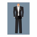 Wedding tuxedo icon, cartoon style