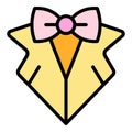 Wedding tuxedo icon vector flat