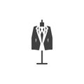 Wedding tuxedo vector icon