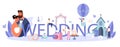 Wedding typographic header. Professional organizer planning wedding event Royalty Free Stock Photo
