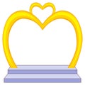 Wedding valentine themed heart shaped arc mock up Royalty Free Stock Photo