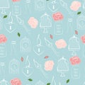 Wedding and Valentines seamless pattern