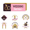 Wedding vector photo or event agency logo badge camera photographer vintage template illustration.