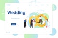 Wedding vector website landing page design template Royalty Free Stock Photo