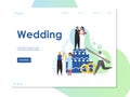 Wedding vector website landing page design template Royalty Free Stock Photo