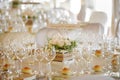 Wedding venue with formal table settings