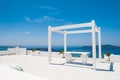 Wedding venue on the roof with sea view Royalty Free Stock Photo