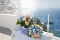 Wedding venue on the Santorini Royalty Free Stock Photo