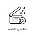 Wedding video icon from Wedding and love collection.