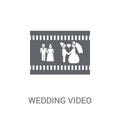 Wedding video icon. Trendy Wedding video logo concept on white b