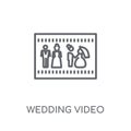 Wedding video linear icon. Modern outline Wedding video logo con