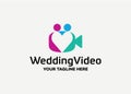 Wedding video logo design template