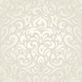 Wedding vintage floral ecru wallpaper background design Royalty Free Stock Photo