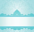 Wedding vintage Turquoise invitation design
