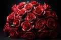 Wedding vows expressed in the radiant beauty of red roses, valentine, dating and love proposal image