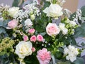 Wedding white green bride bouquet of natural flowers for celebration marriage day