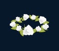 Wedding wreath of flowers template