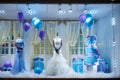 Weddings dress shop window Royalty Free Stock Photo