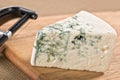 Wedge of creamy delicious gorgonzola blue cheese Royalty Free Stock Photo