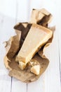 Wedge of luxury Parmigiano-Reggiano cheese