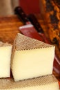 Wedge of Manchego cheese.