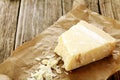 Wedge of parmigiano reggiano cheese Royalty Free Stock Photo