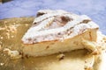 Wedge of Pastiera, the traditional Naples cake