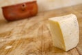 wedge of pecorino cheese Royalty Free Stock Photo