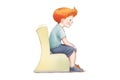 a wedge-shaped support cushion for child posture correction exercises