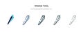 Wedge tool icon in different style vector illustration. two colored and black wedge tool vector icons designed in filled, outline